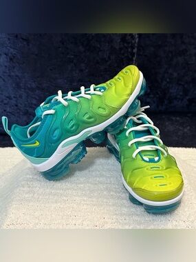 Nike Women's Green to Teal Gradient VaporMax Plus Sneakers